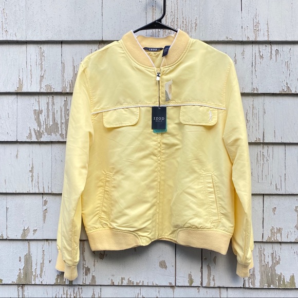 Nwt Yellow Ladies Izod Golf Jacket 